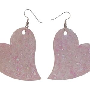 Pink Heart Earrings